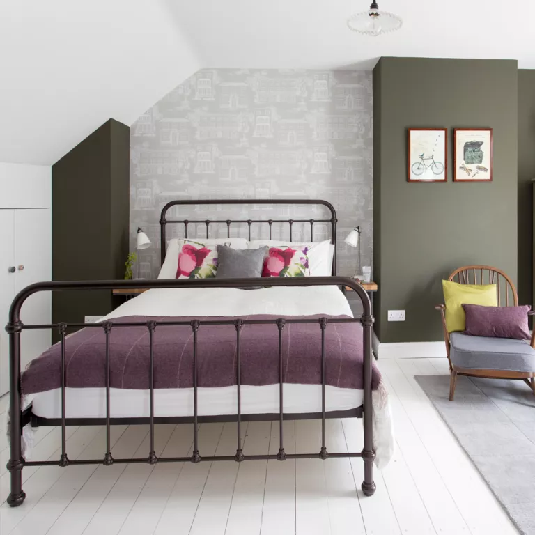 idee de chambre a coucher vert olive